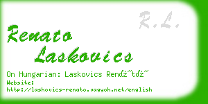 renato laskovics business card